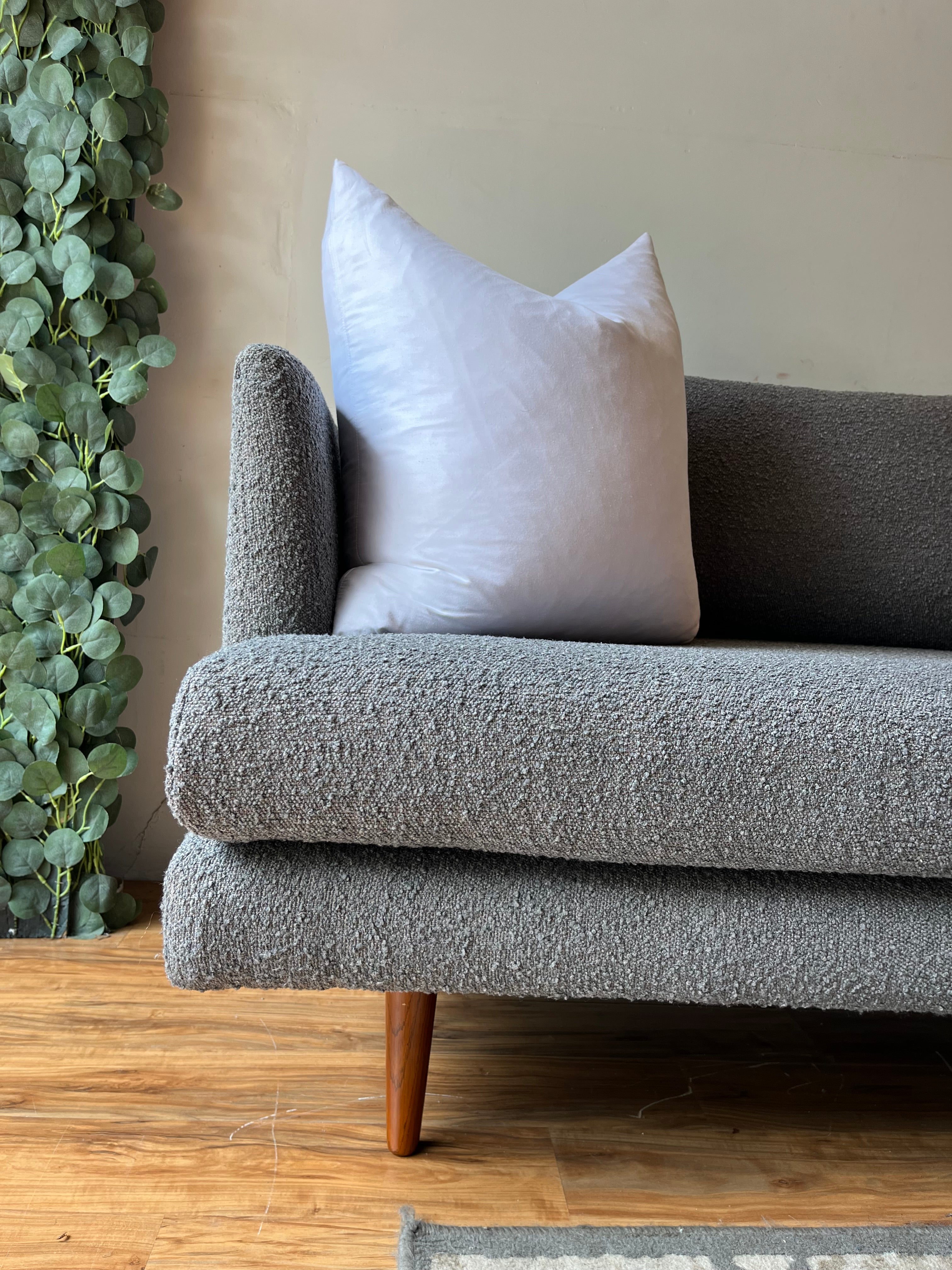 AllModern Sectional with Chaise in Bouclé Slate
