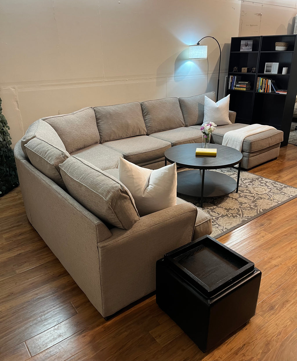 Jordan’s Furniture Sectional in Steel Gray