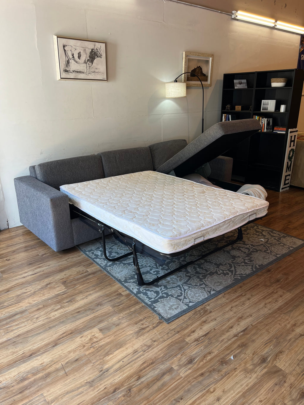 West Elm Urban Sleeper Sectional in Denim Blue