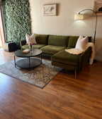 Albany Park Sectional in Olive Green