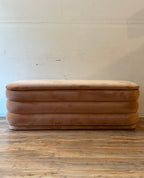 Article Rolph 55.5" Velvet Storage Bench - Plush Pacific Rust