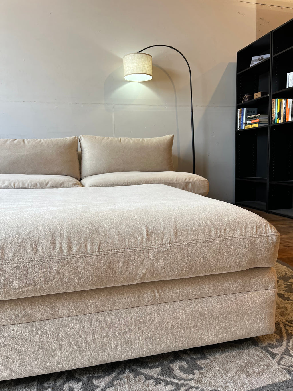 Arhaus Modular Sectional with Ottoman in Rich Cream