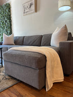 West Elm Urban Sleeper Sectional in Denim Blue