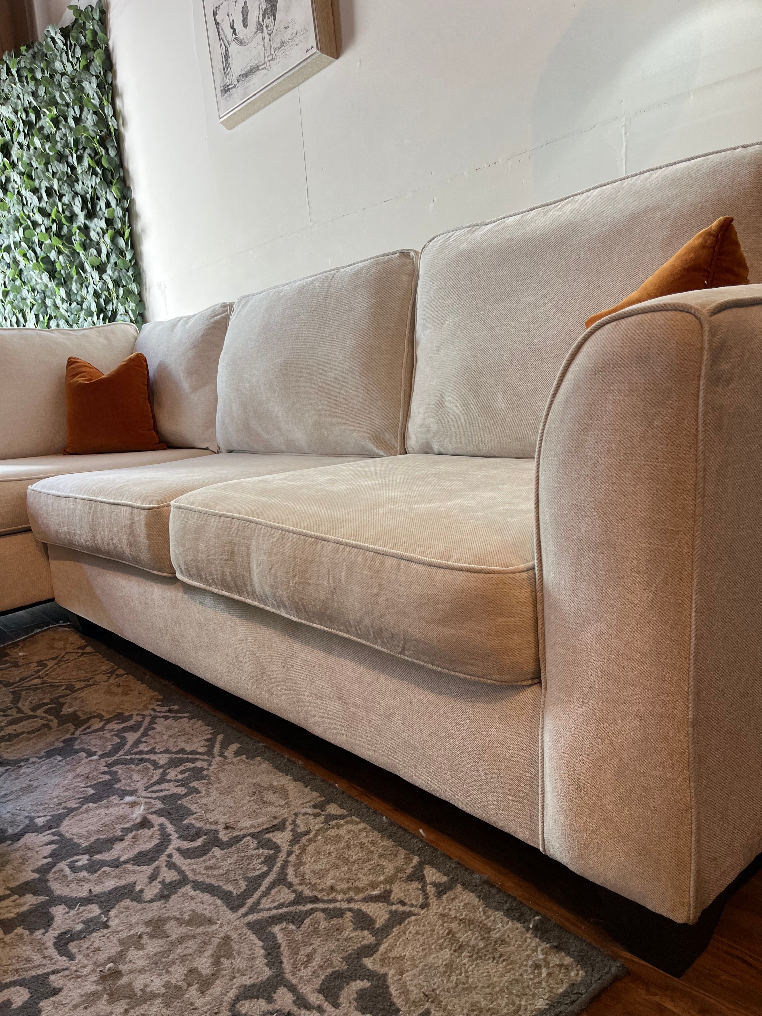 Jordan’s Furniture Sectional in Pearl White