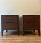 Article Rosin 2-Drawer Nightstands (2) - Walnut