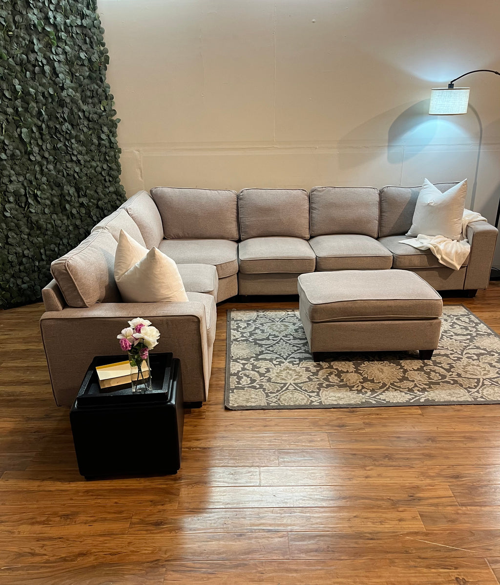 Modular Sectional in Heather Gray