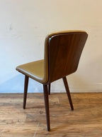 Article Sede Leather Dining Chairs (4) - Walnut And Toscana Tan
