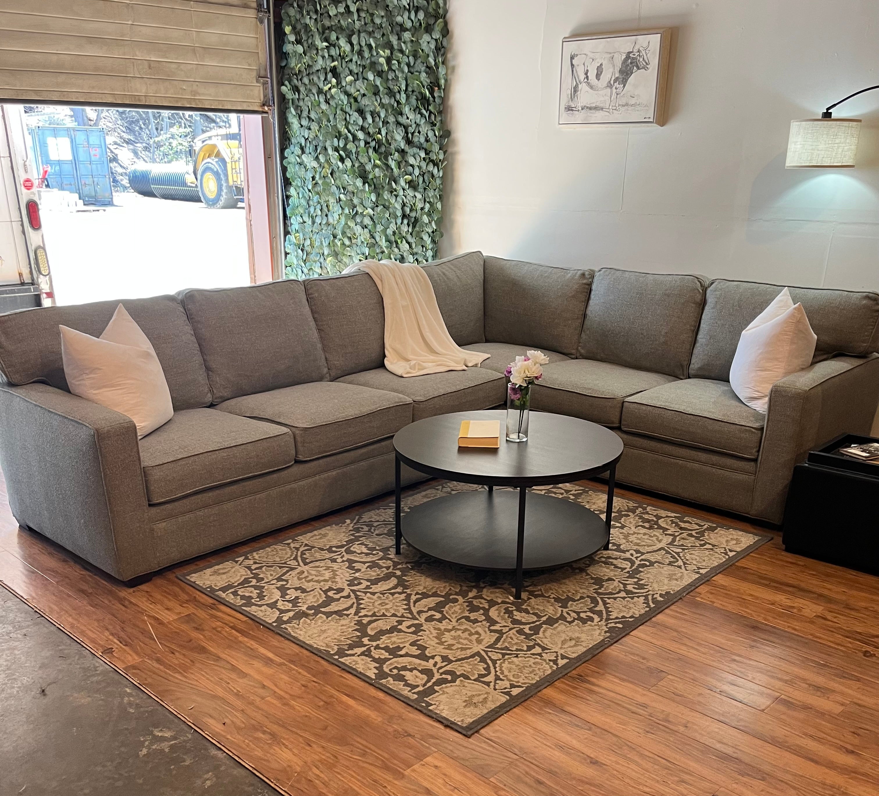 Boston Interiors Sectional in Sky Blue