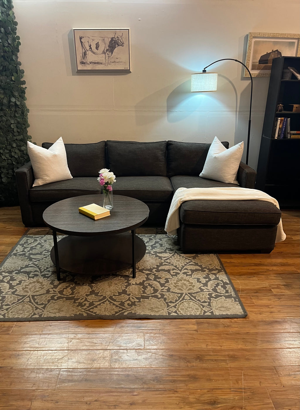 Crate & Barrel Davis Sectional in Graphite