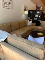 Pottery Barn Pearce Roll Arm Sectional in Oat