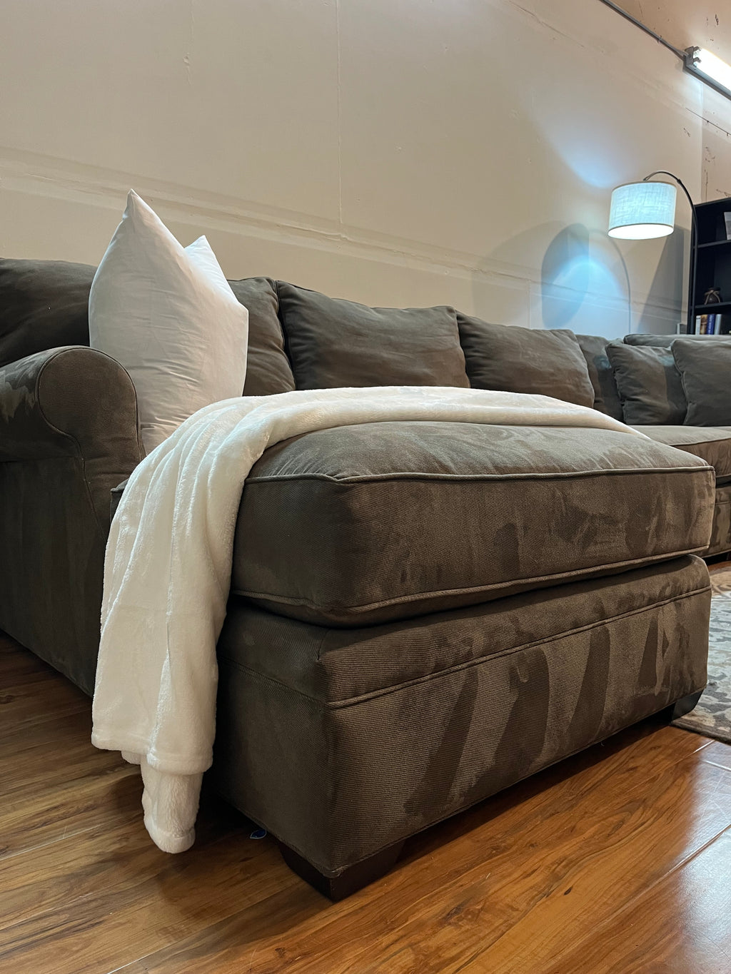 Arhaus Sectional in Charcoal Gray