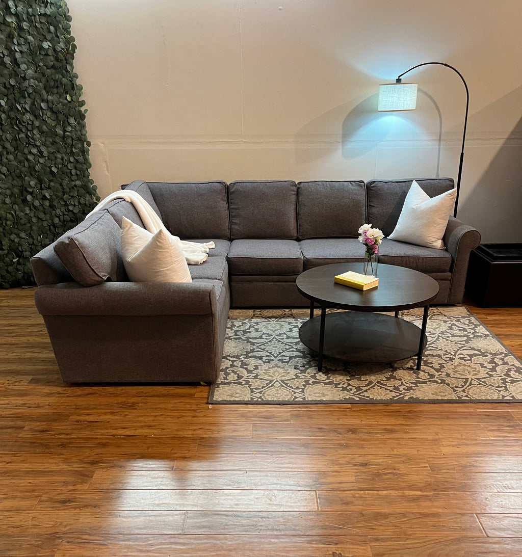 Rowe Furniture Corner Sectional in Smoke Gray