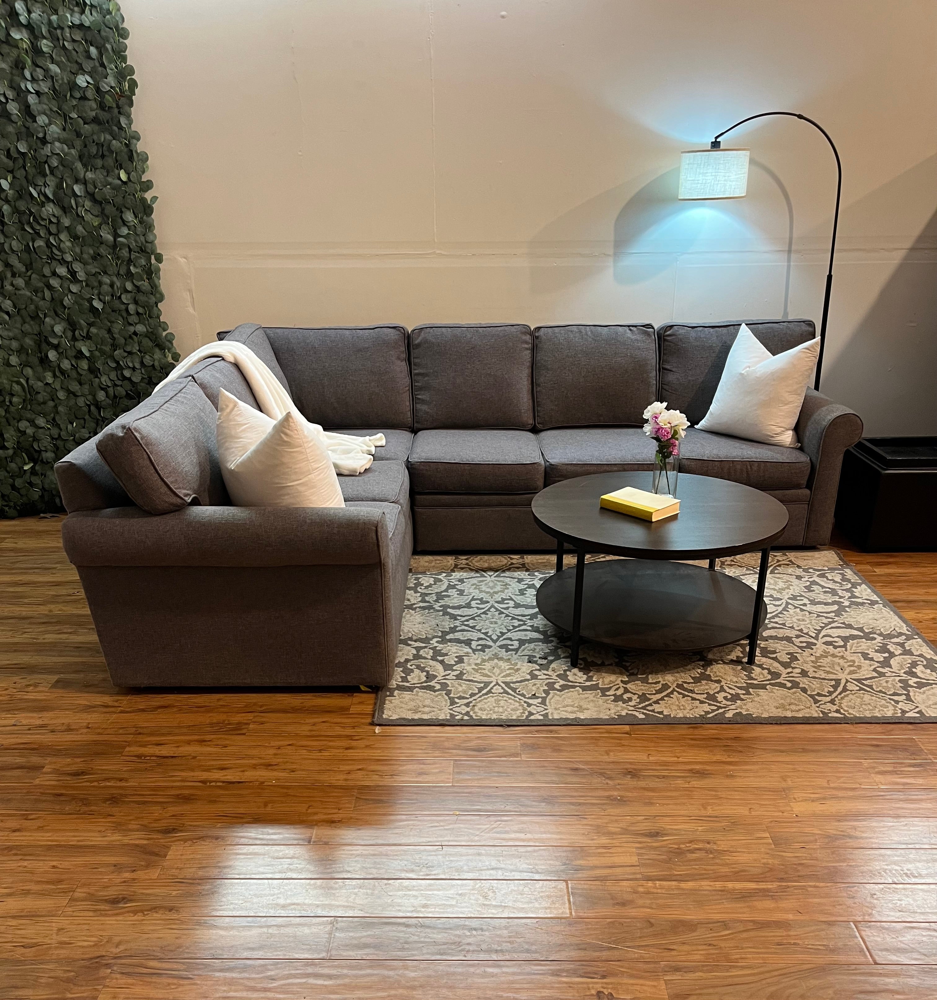 Rowe Furniture Corner Sectional in Smoke Gray