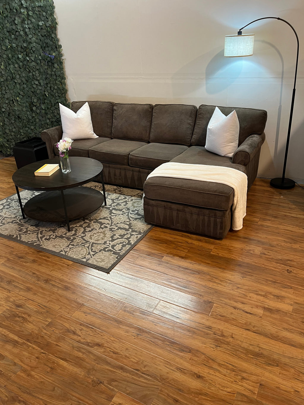 Rowe Furniture Sectional in Mocha Gray