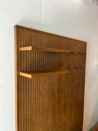 Article Kouva 47" Bench and Wall Panel Storage Set - Smoked Oak and Algonquin Green