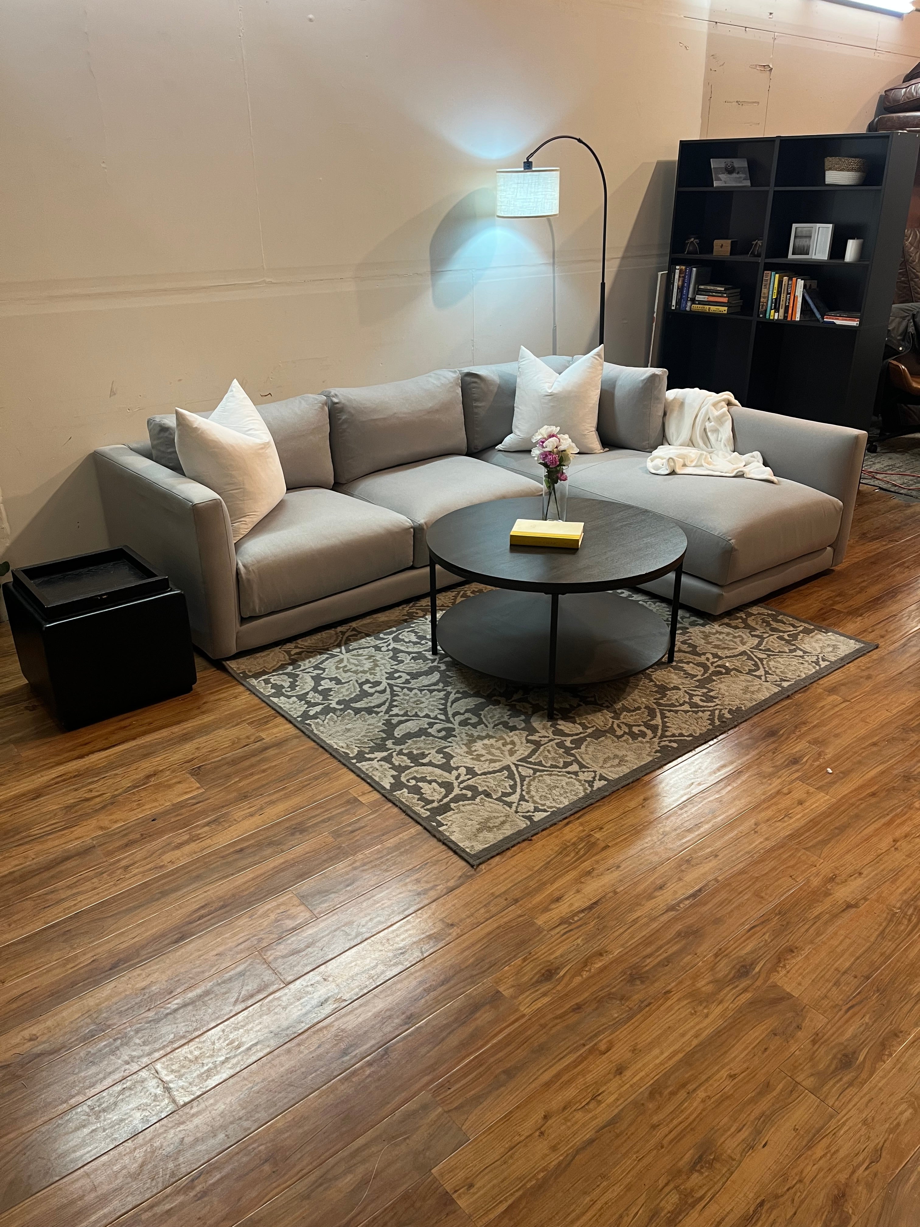 Room & Board Sectional in Dawson Gray