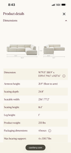 Castlery Johnathan Sectional in Performance Twill, Moss
