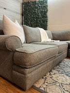 Raymour & Flanigan Sectional in Stone Gray