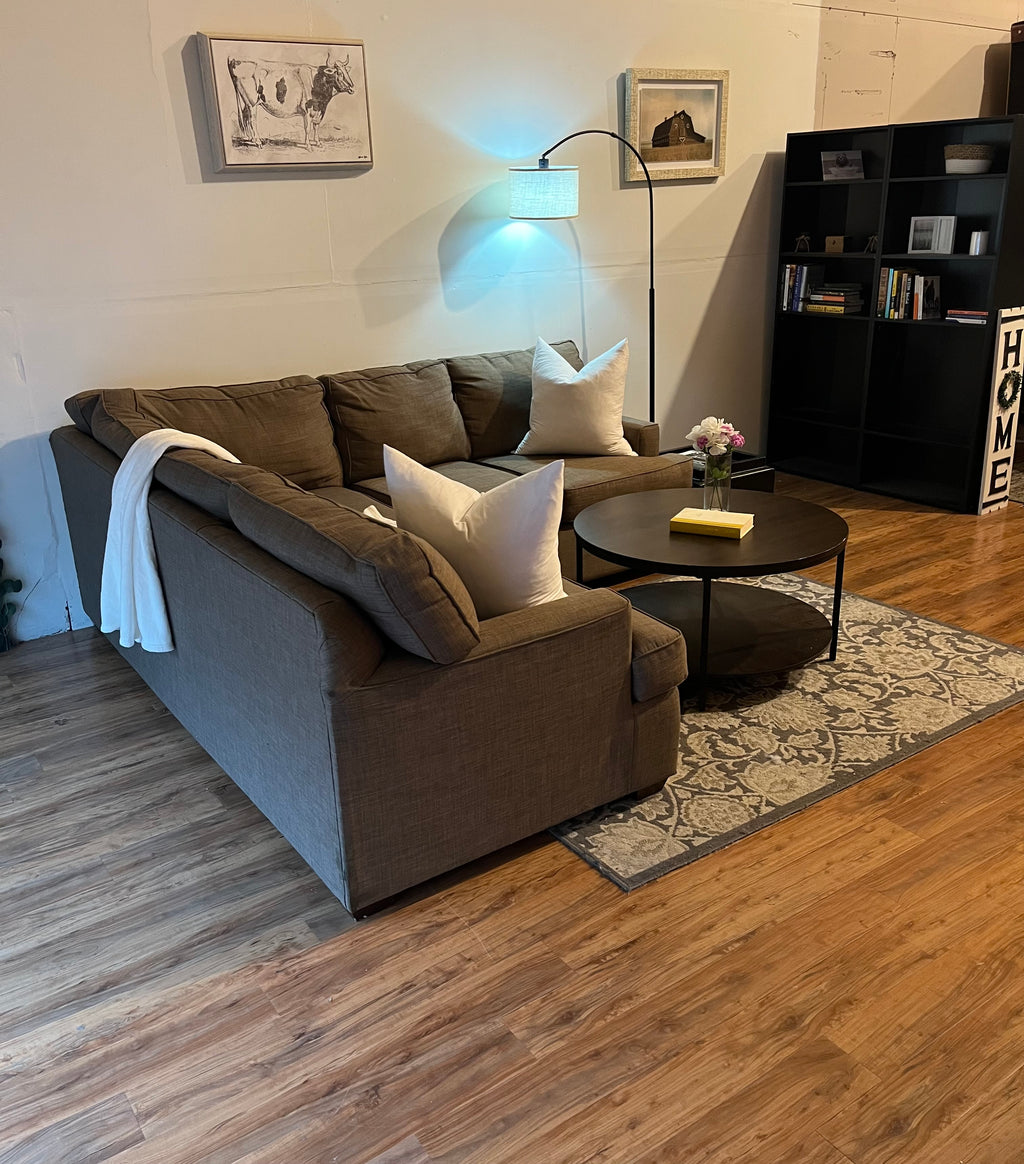 Jordan’s Furniture Sectional in Taupe