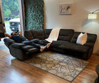 Jordan’s Furniture Reclining Sectional in Charcoal Gray