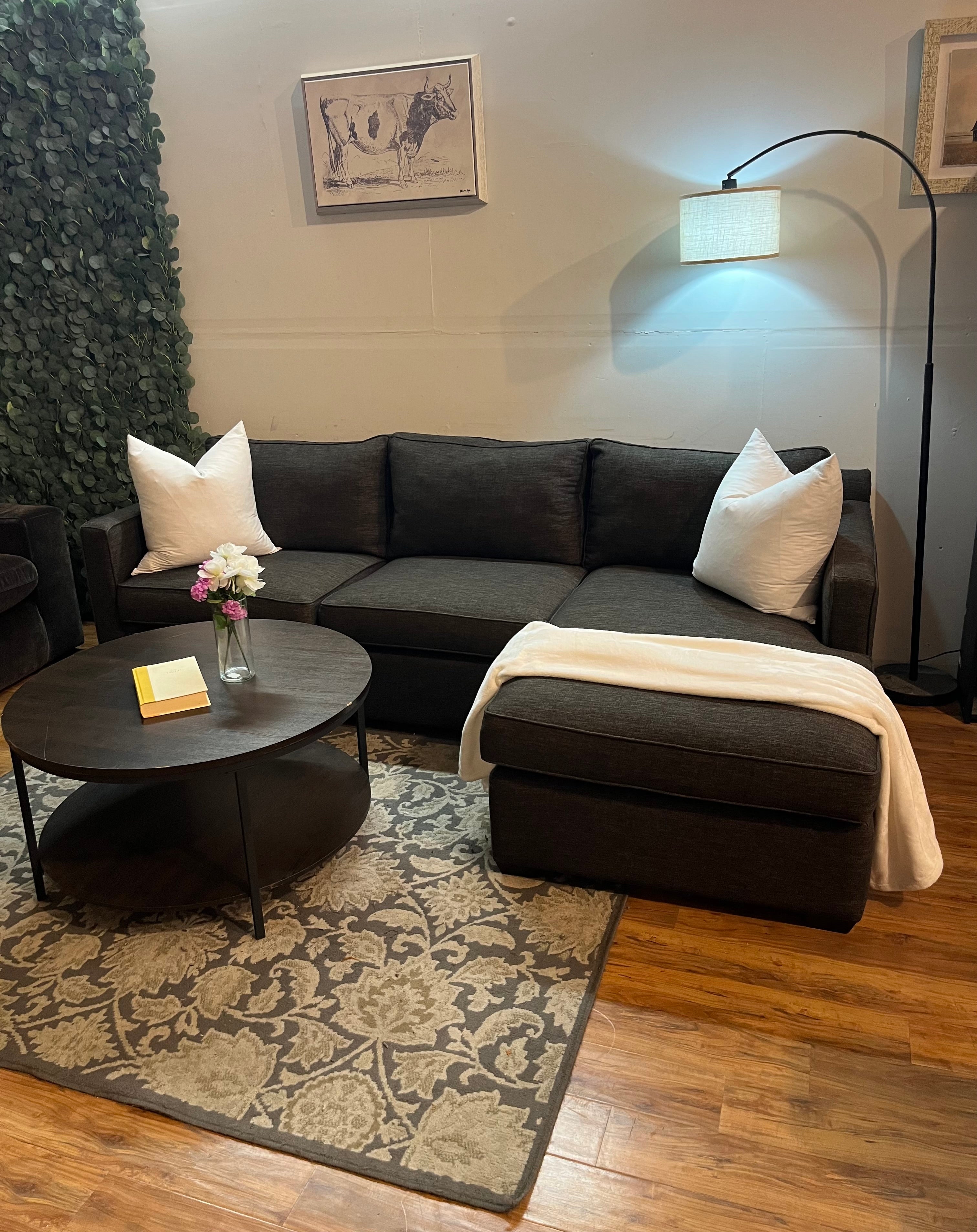 Crate & Barrel Davis Sectional in Graphite