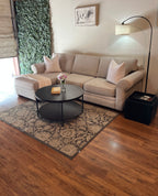 Klaussner Sectional in Bone Gray