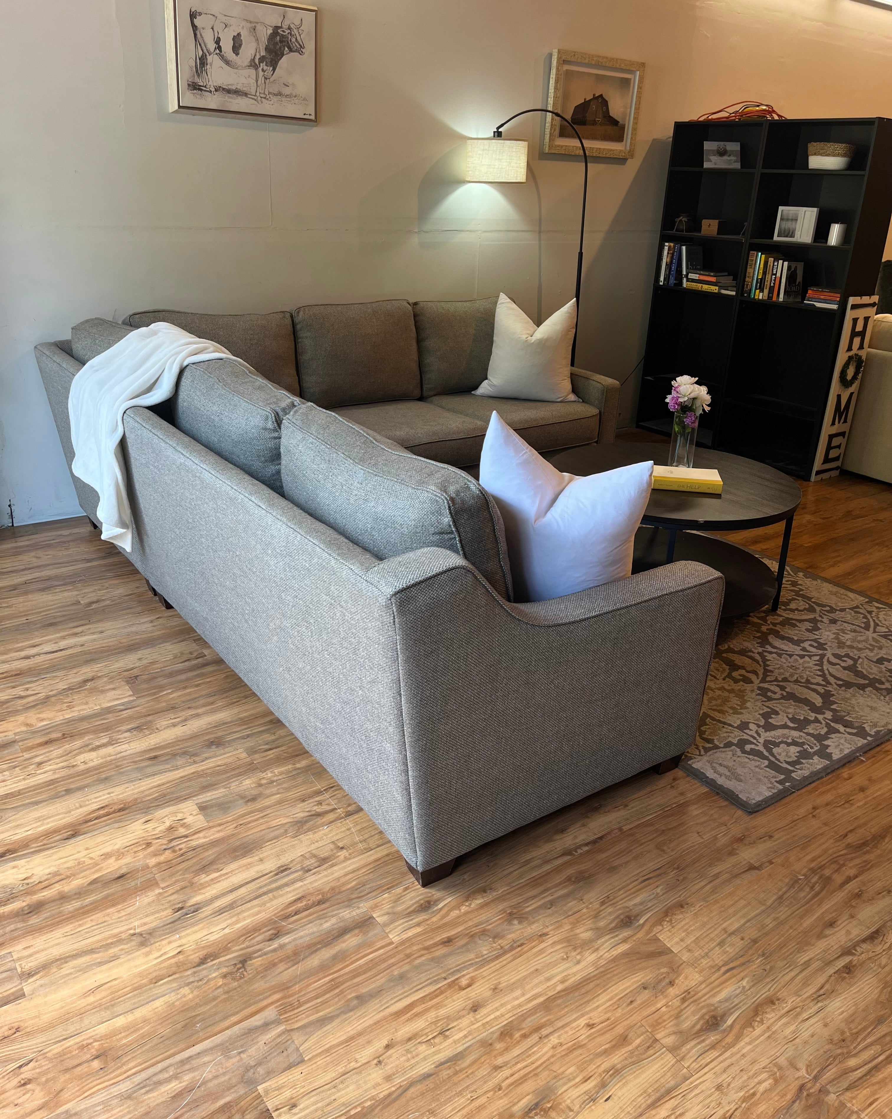 Boston Interiors Sectional in Stone Gray