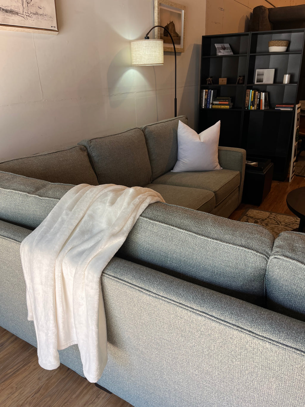 Boston Interiors Sectional in Sky Blue
