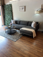 AllModern Sectional with Chaise in Bouclé Slate