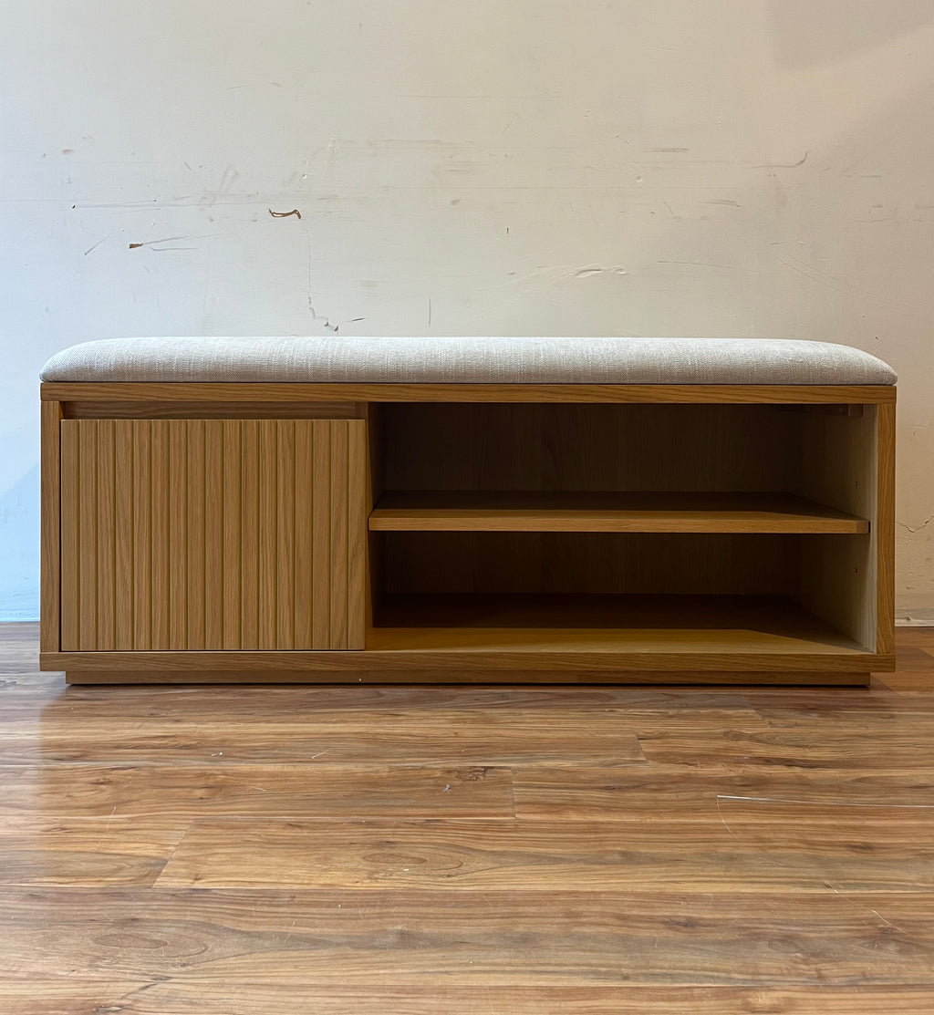 Article Kouva 47" Bench - Natural Oak and Santolina Gray