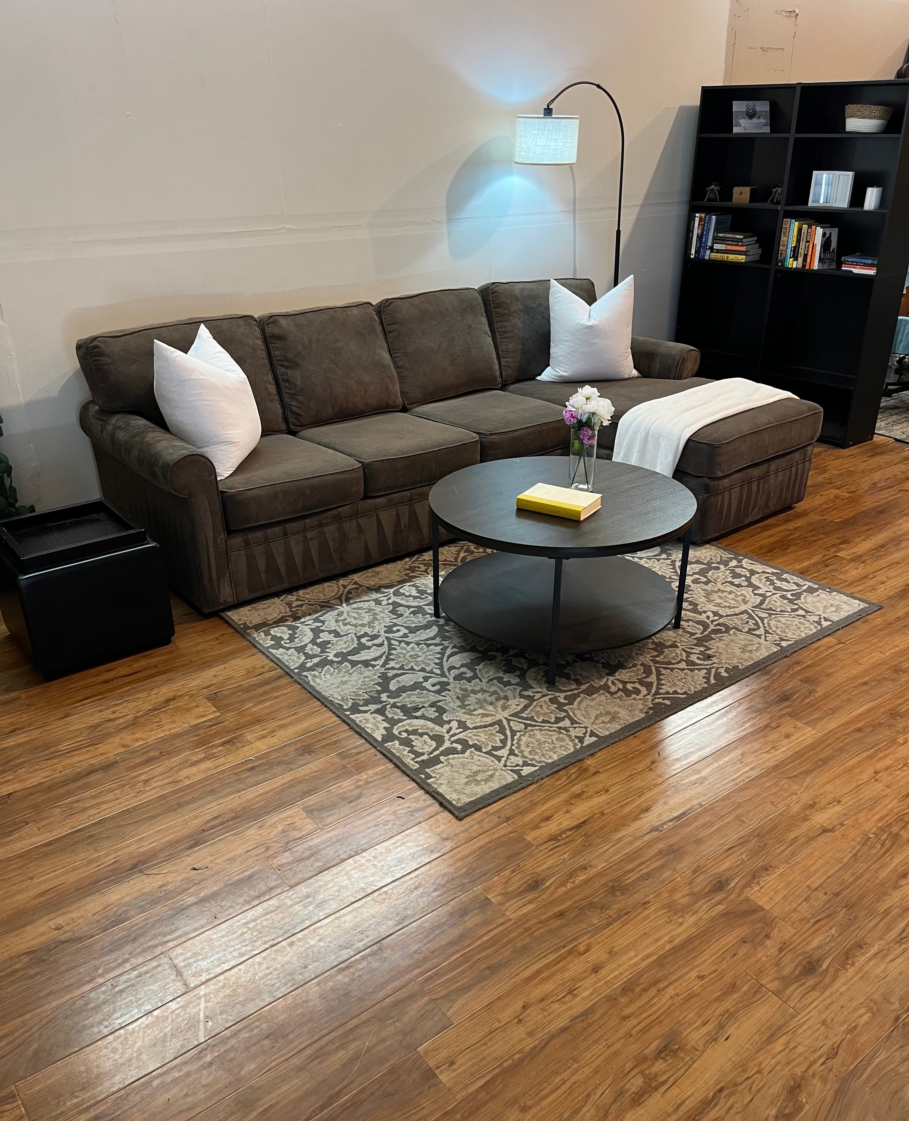 Rowe Furniture Sectional in Mocha Gray
