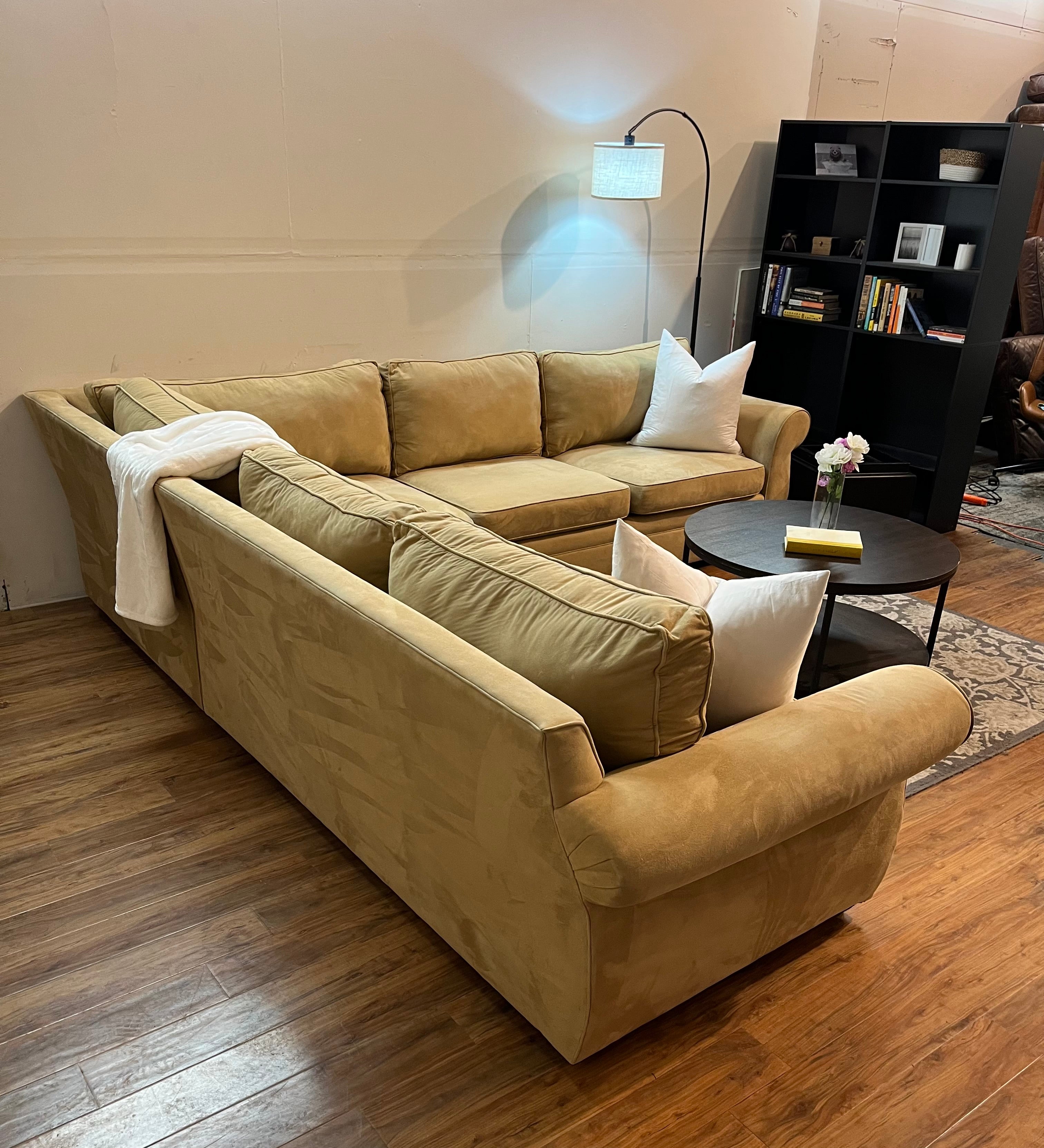 Pottery Barn Pearce Roll Arm Sectional in Oat