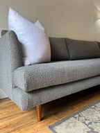 AllModern Sectional with Chaise in Bouclé Slate