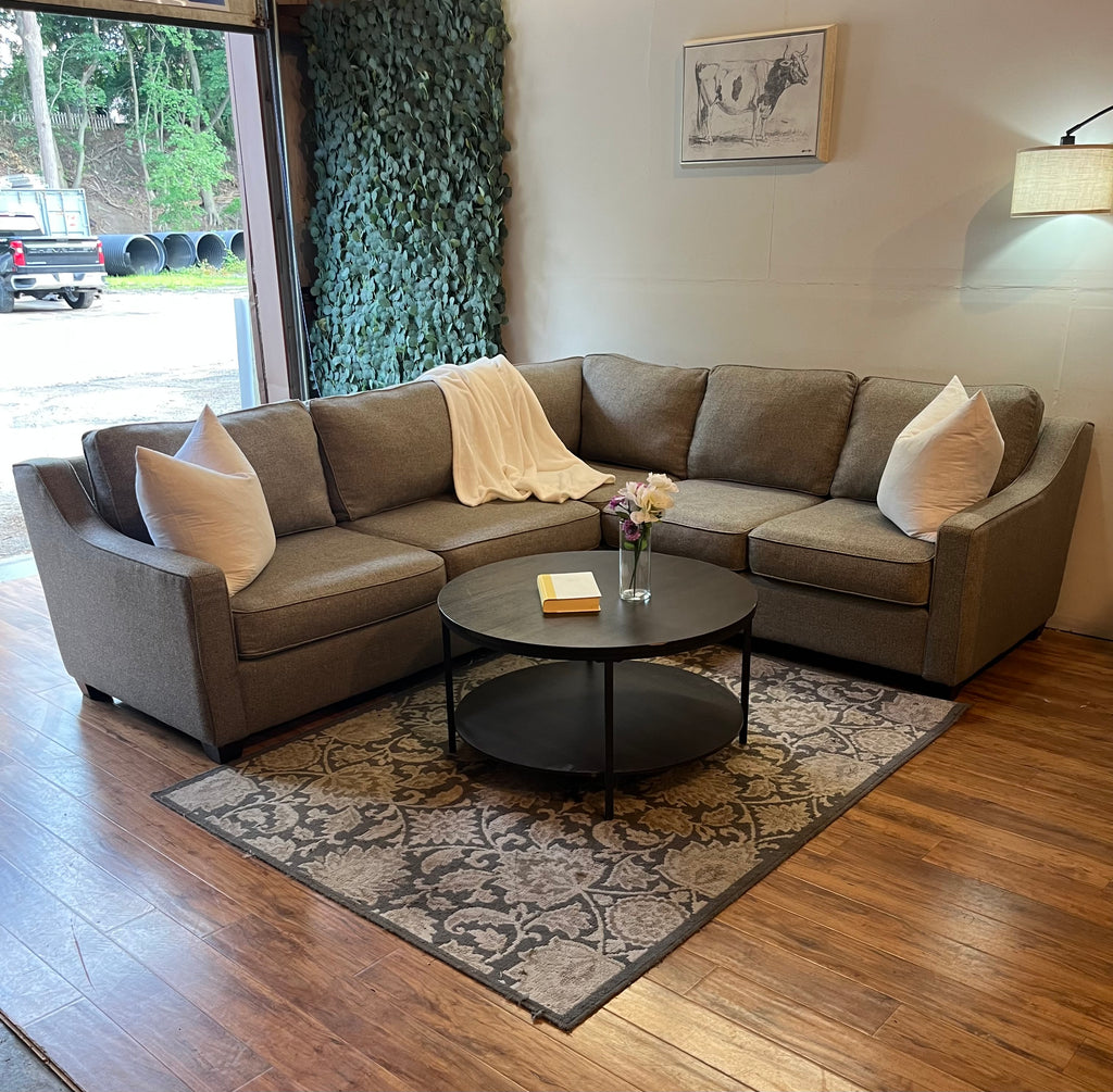 Boston Interiors Sectional in Stone Gray