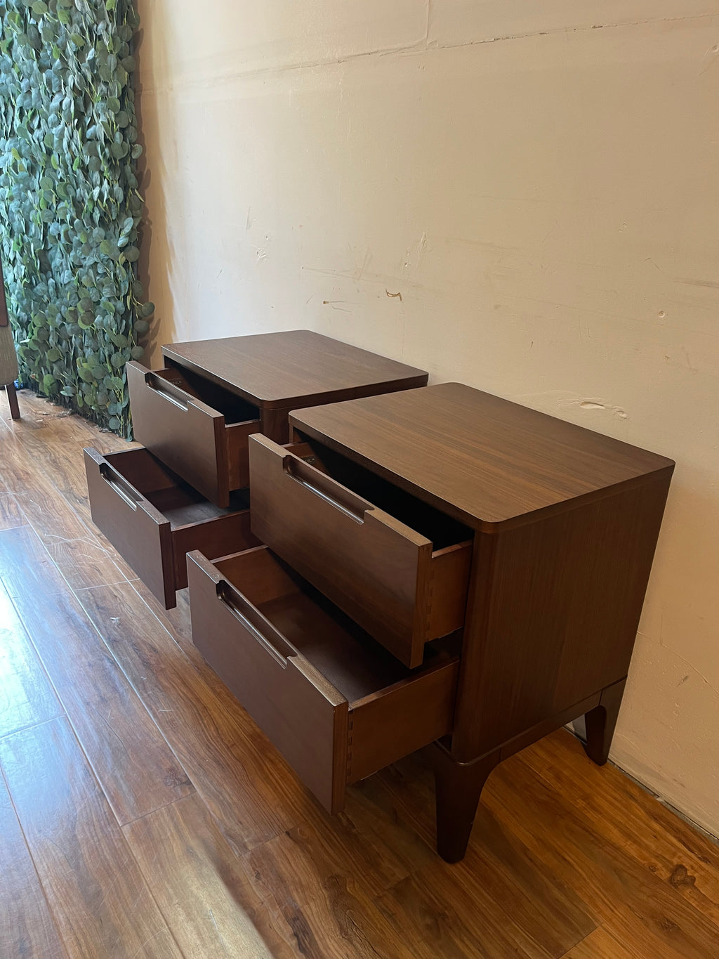 Article Rosin 2-Drawer Nightstands (2) - Walnut