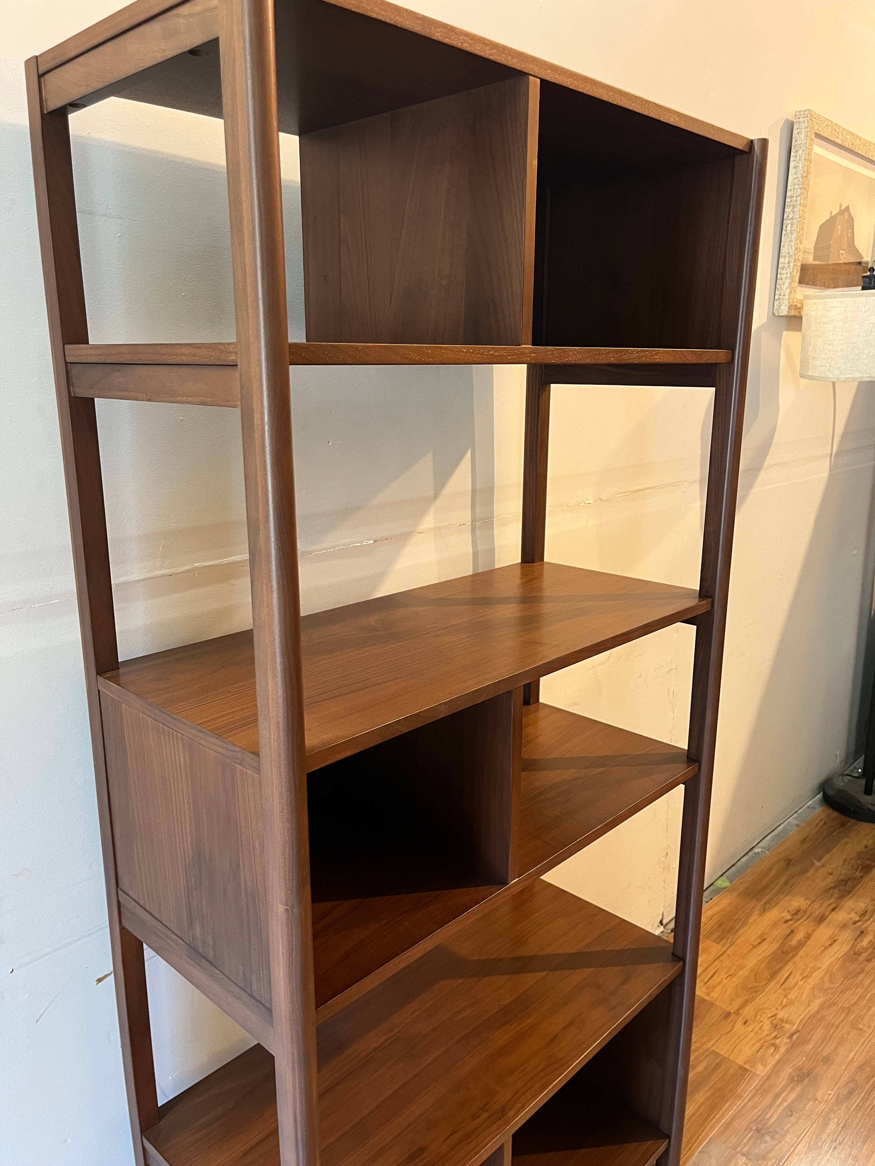 Article Mysen 34" Bookcase, Tall - Walnut