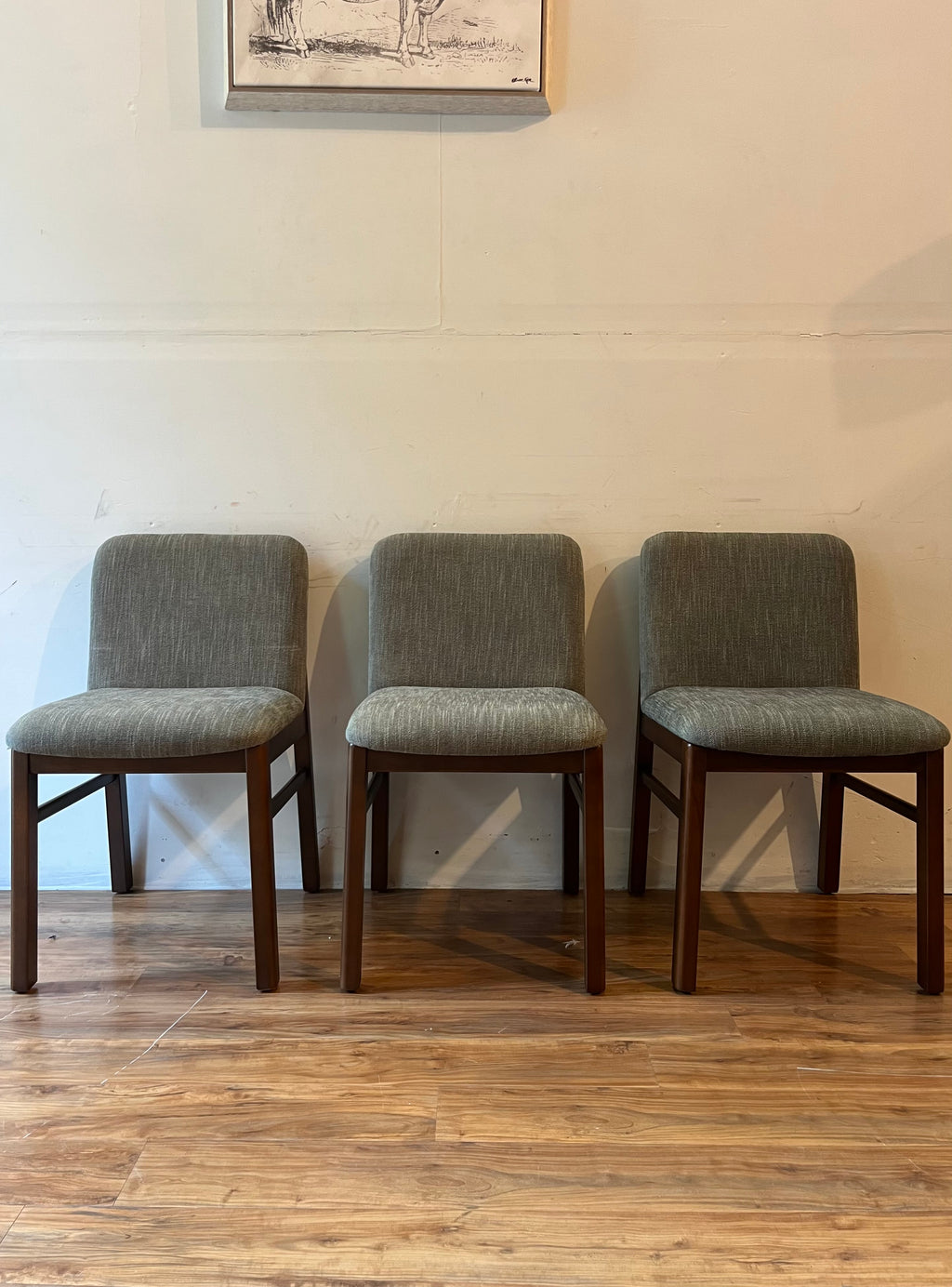 Article Mikkel Dining Chairs (3) - Walnut and Algonquin Green