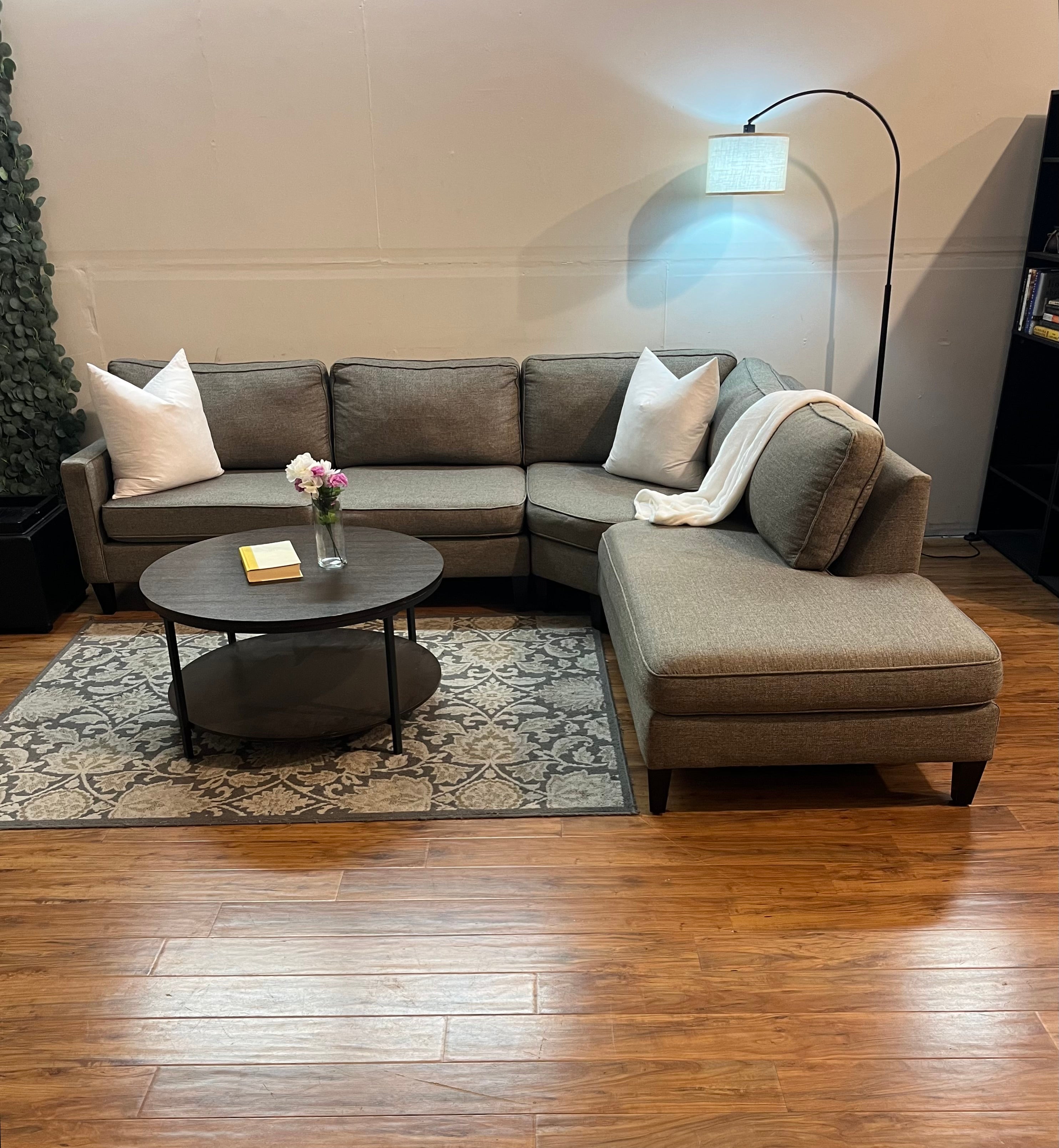 Max Home Sectional in Stone Gray