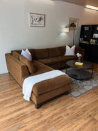 ABC Carpet & Home Tufted Sectional in Rich Caramel