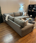 Raymour & Flanigan Sectional in Stone Gray