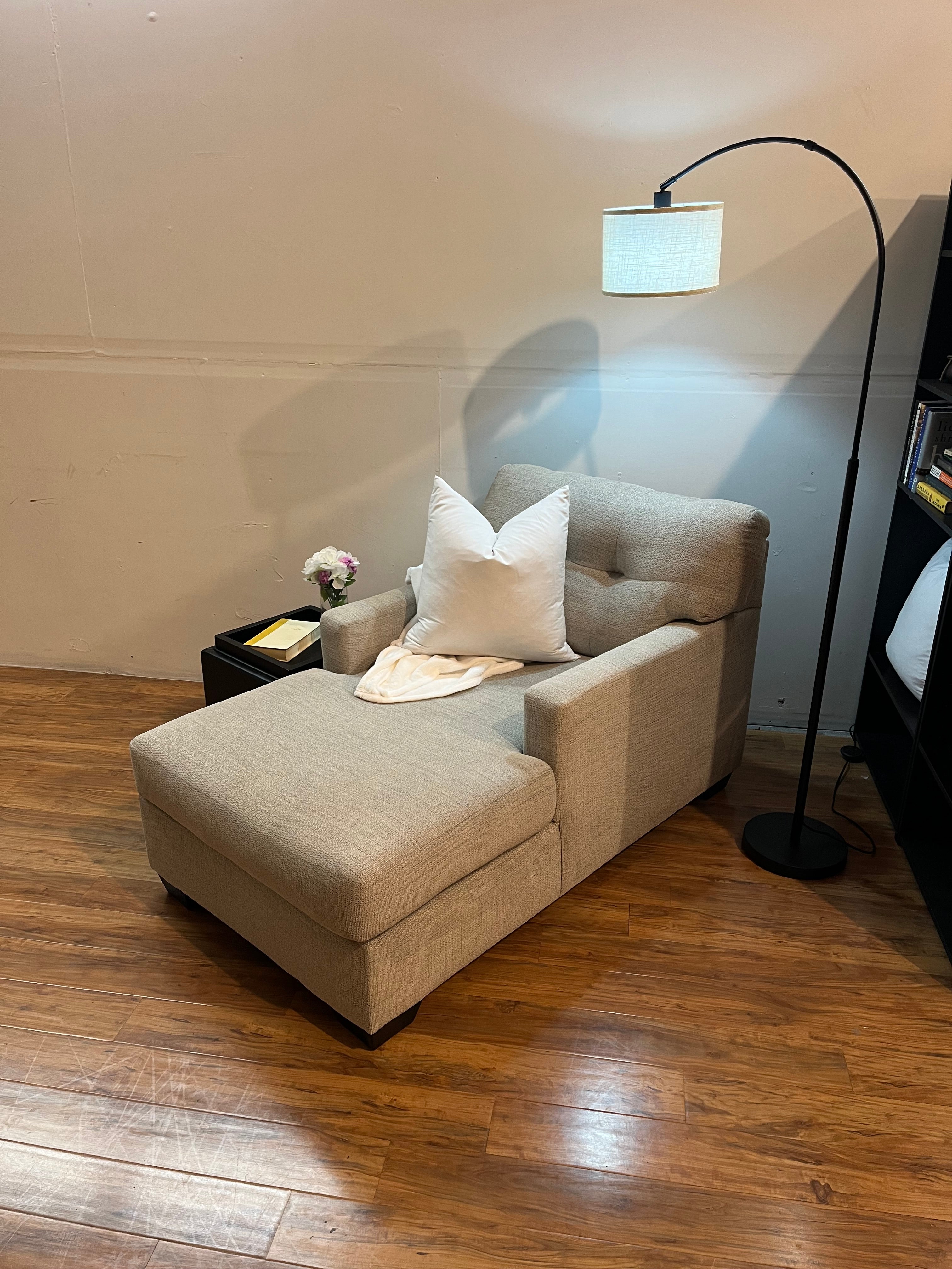 Ashley Furniture Chaise Lounge in Pearl Gray