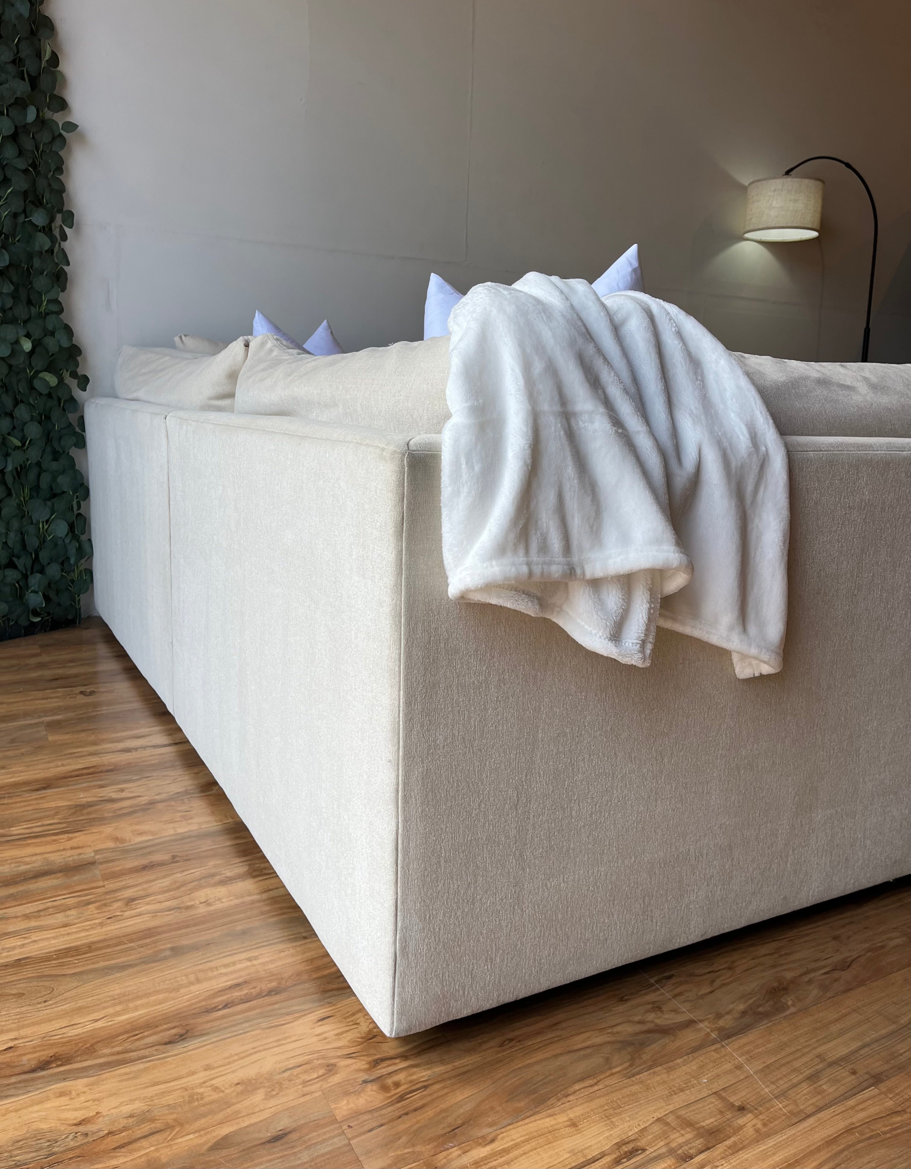 Arhaus Modular Sectional with Ottoman in Rich Cream