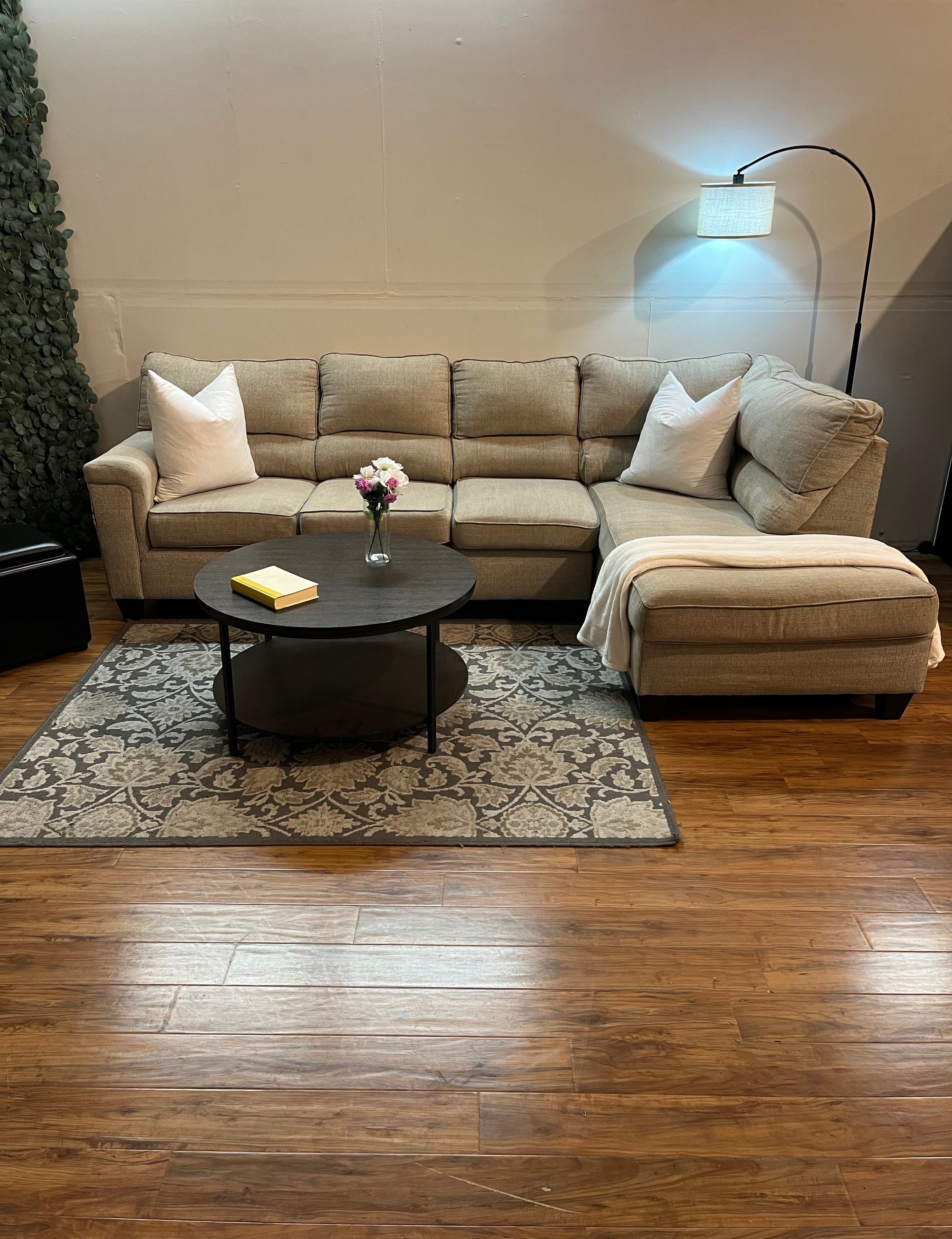 Ashley Furniture Sectional with Chaise in Beige