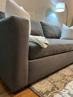 Oversized Sofa, Chair & Ottoman in Dark Slate