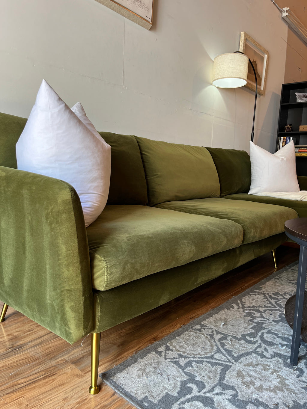 Albany Park Sectional in Olive Green