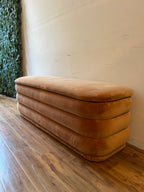 Article Rolph 55.5" Velvet Storage Bench - Plush Pacific Rust