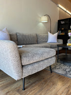 Albany Park Lido Sectional with Oversized Chair in Pebble Gray