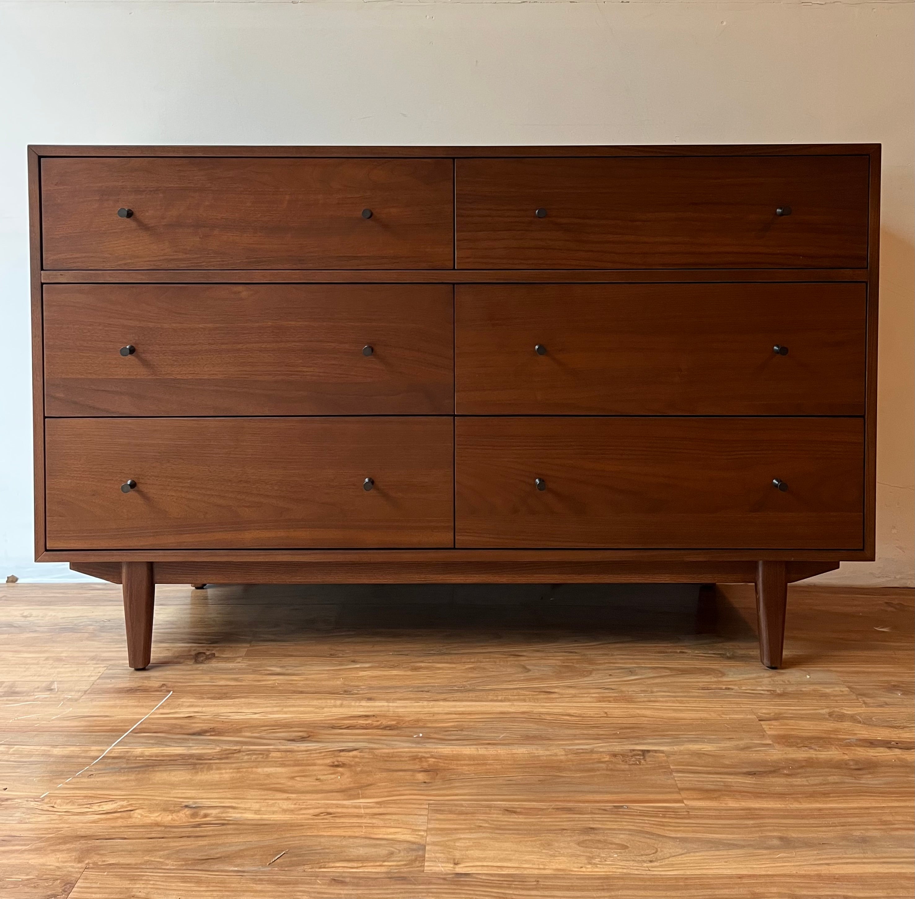 Article Cooper 6-Drawer Dresser in Walnut