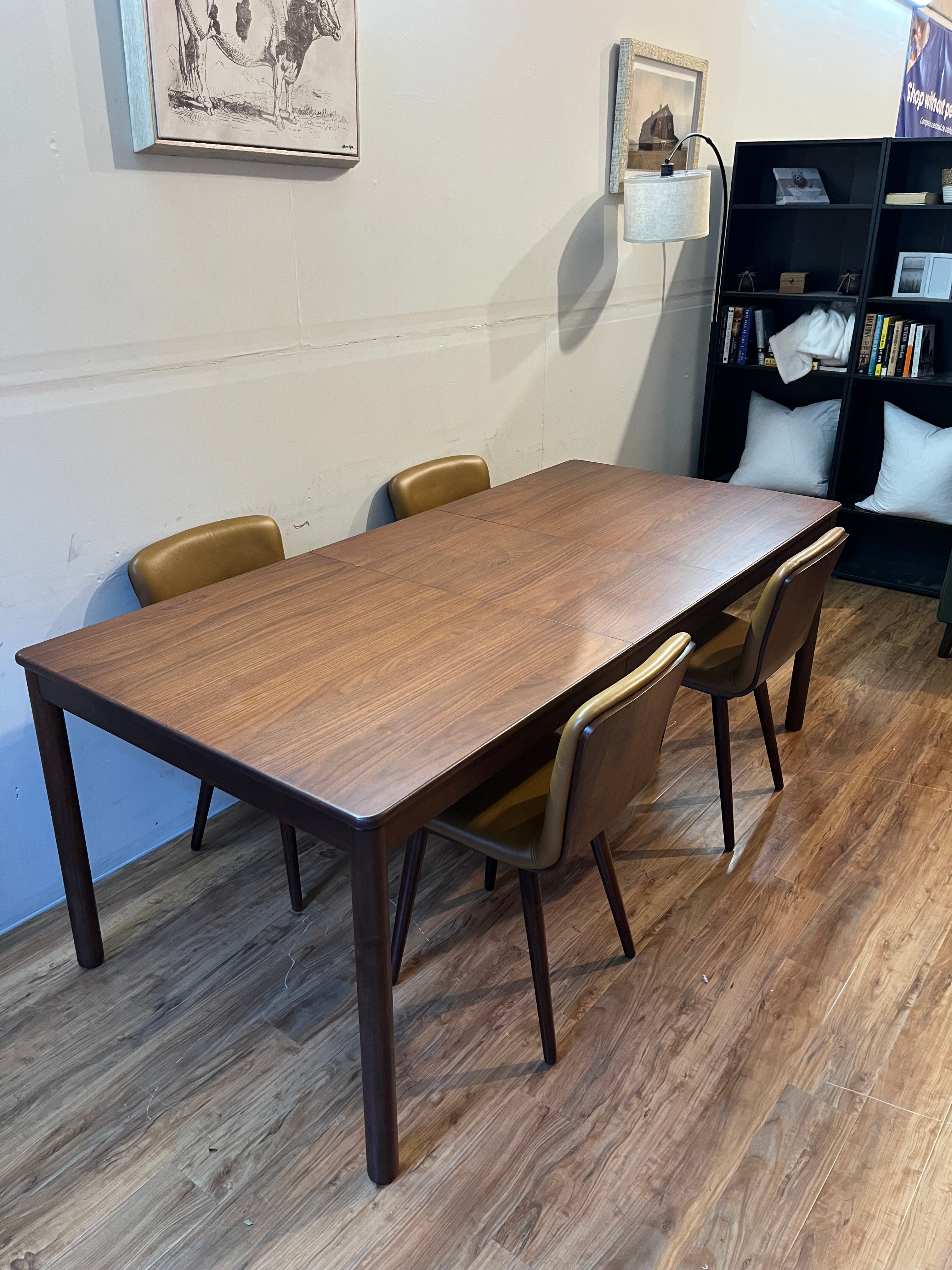 Article Sede Leather Dining Chairs (4) - Walnut And Toscana Tan