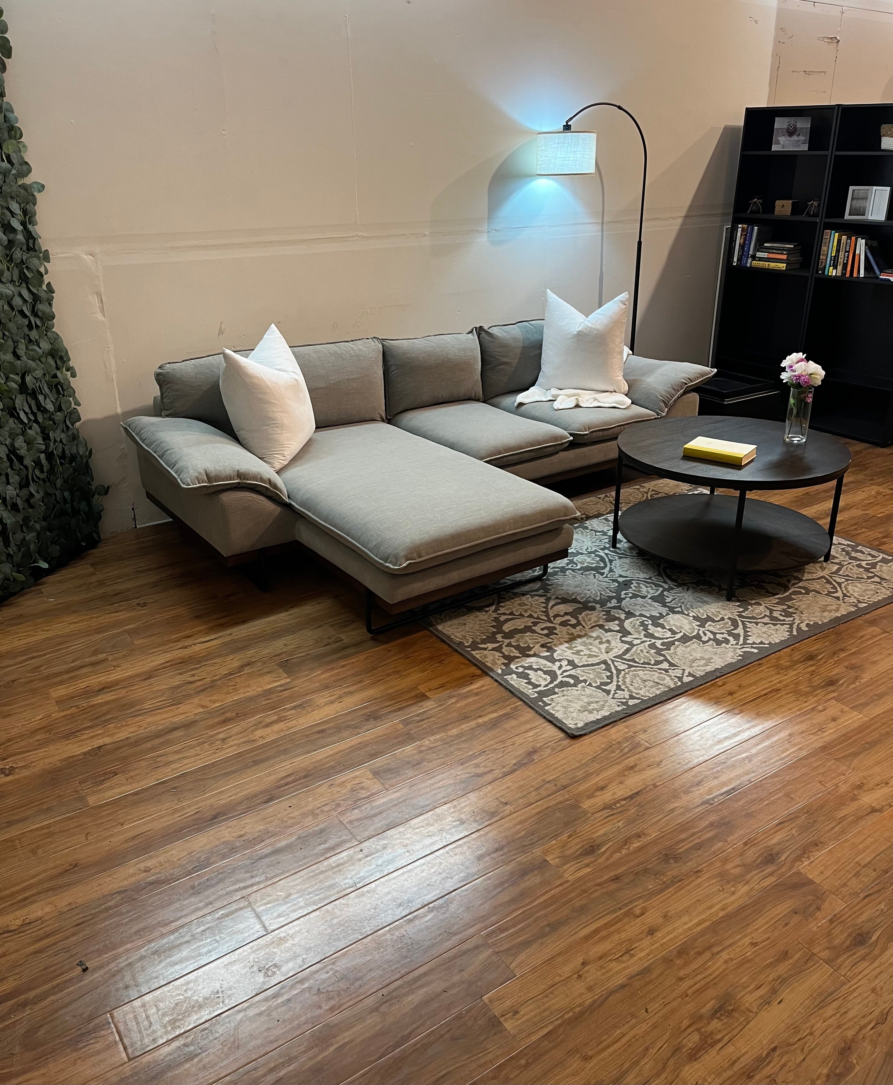 Article Sectional in Platinum Gray